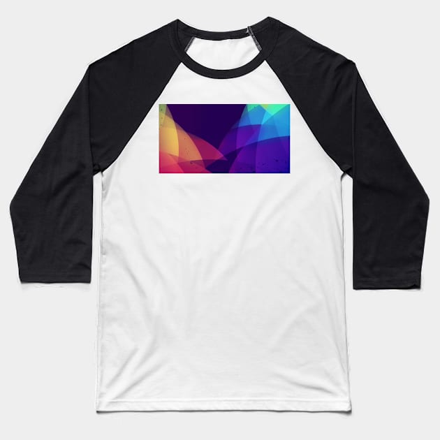 Abstract Rainbow Circles (Variant 2) Baseball T-Shirt by MOULE